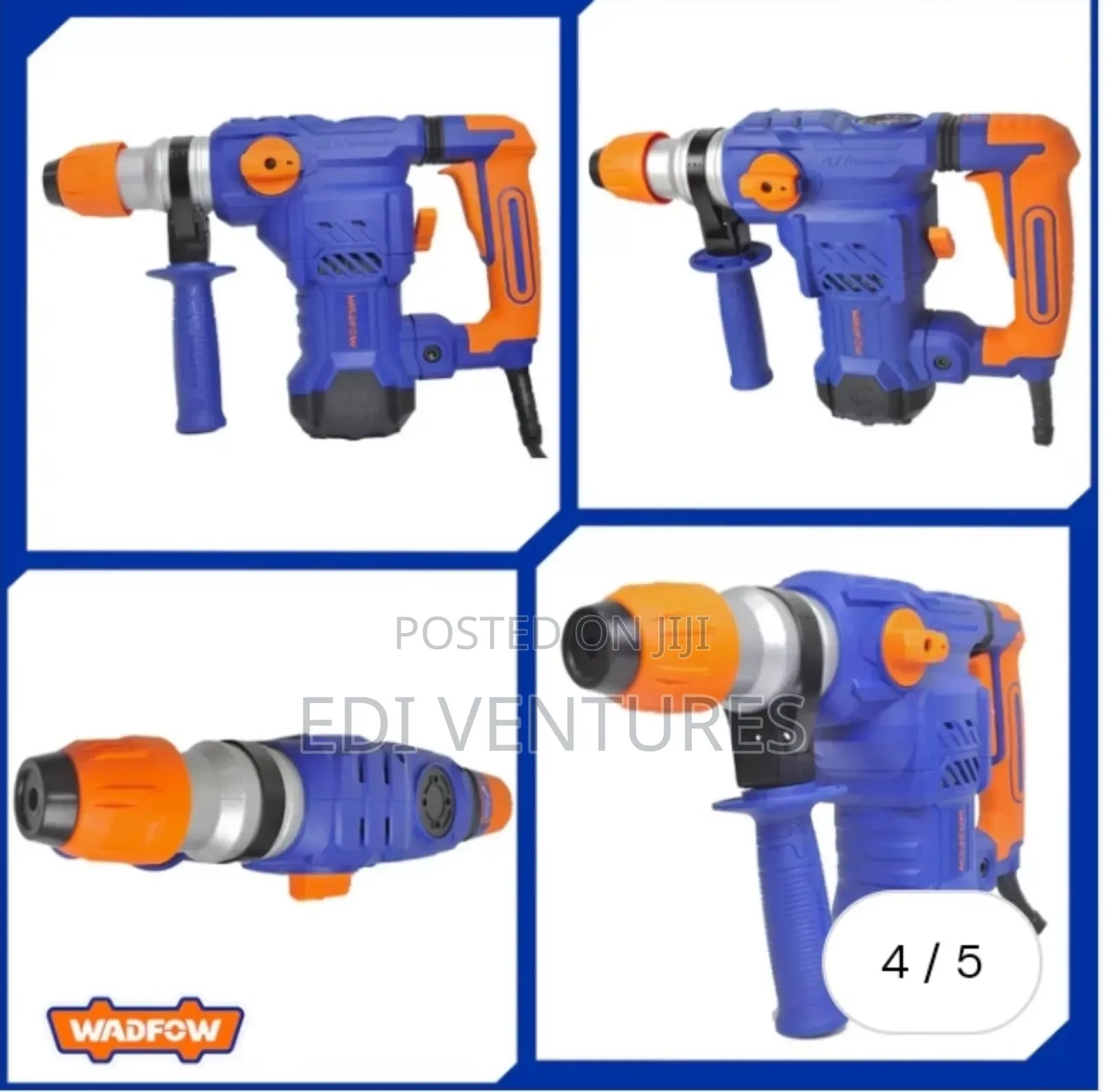 Wadfow 1500W Rotary Hammer