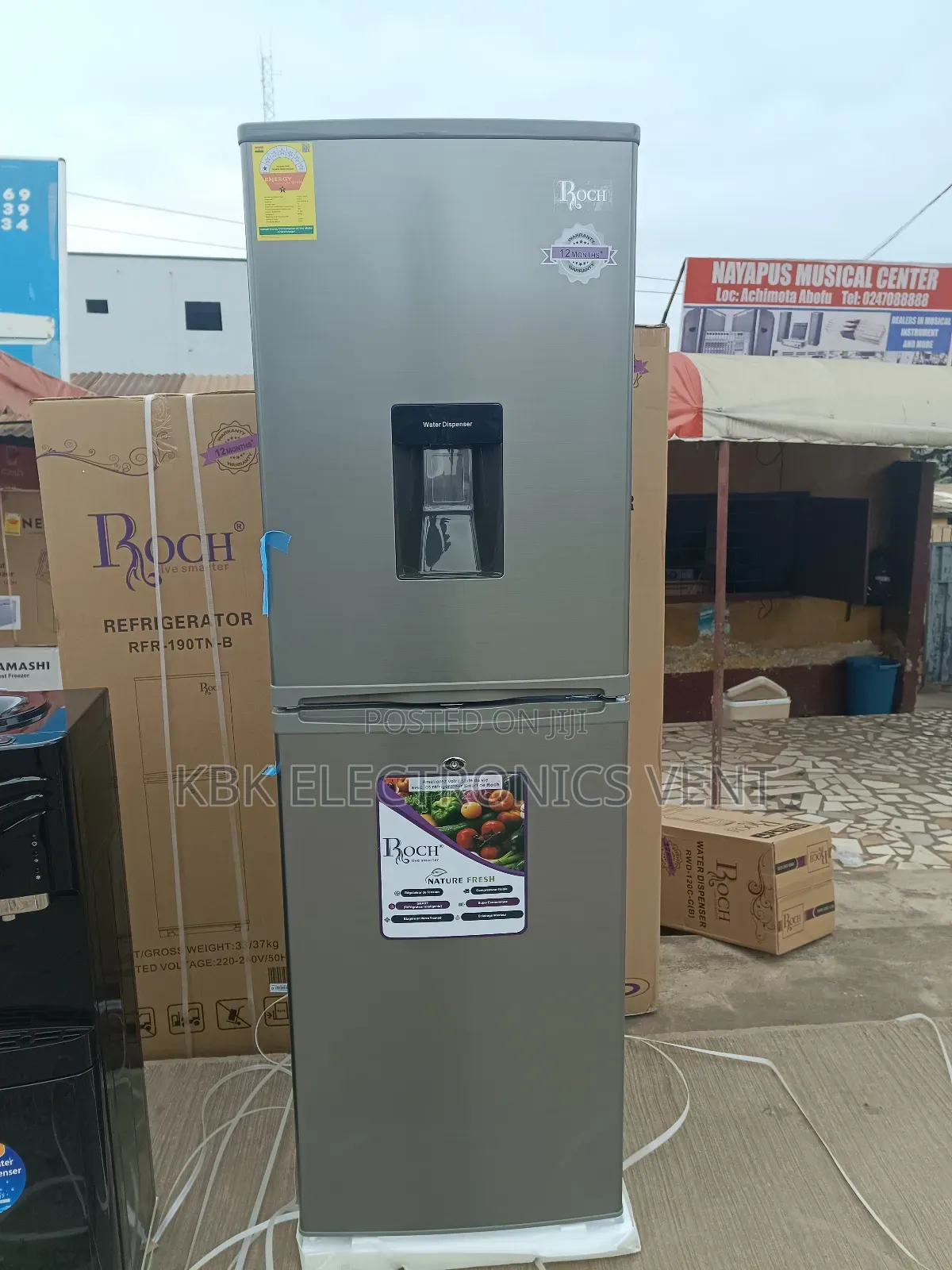 Roch 257ltr Double Door Refrigerator Water Dispenser