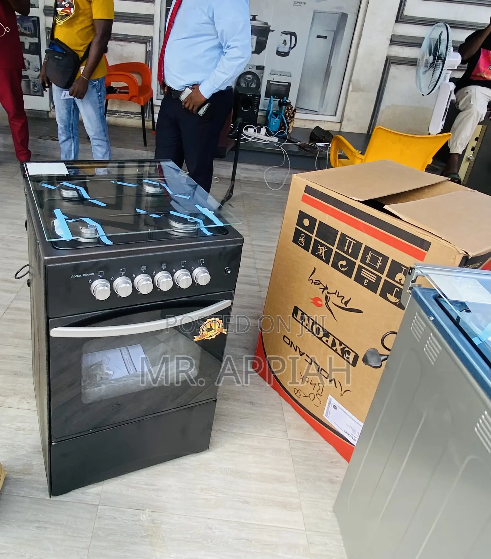 Buy Quality Volcano 50x50 Gas Oven 4 Burner + Grill(Black)