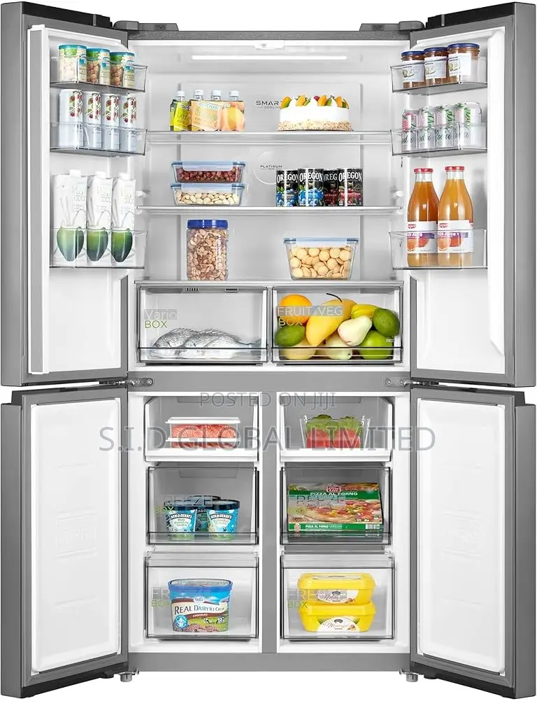 Glaring MIDEA-424LTR-4-DOOR-FRENCH-DOOR-REFRIGERATOR