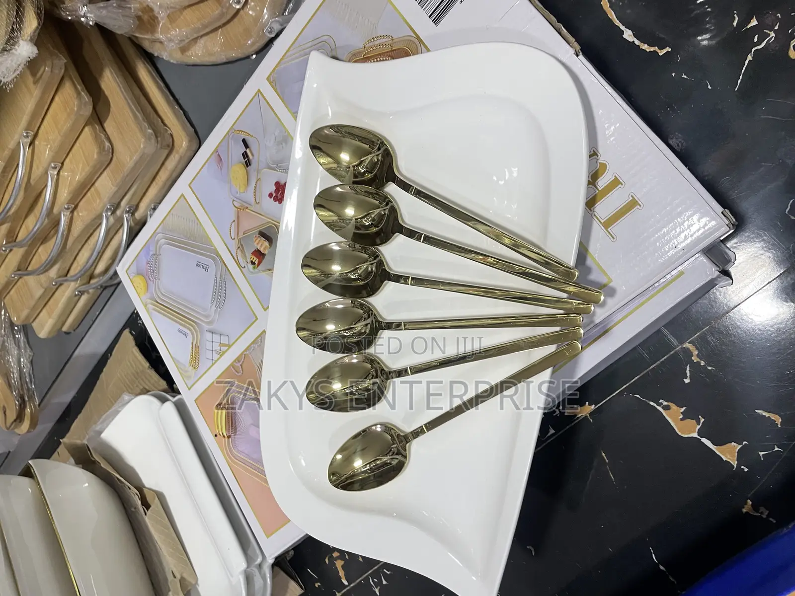 Stainless Steel Gold Spoons 6pcs