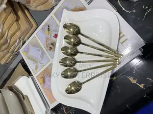 Stainless Steel Gold Spoons 6pcs