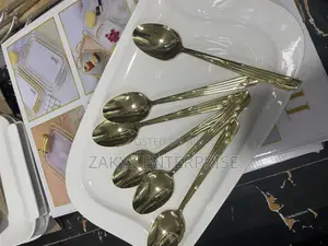 Stainless Steel Golden Spoons 6pcs