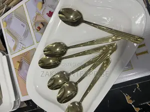 Stainless Steel Golden Spoons 6pcs