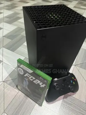 Microsoft Xbox Series X and FIFA 24 CD