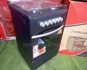 Volcano 50x50cm 4 Burner Gas Cooker - Burgundy.