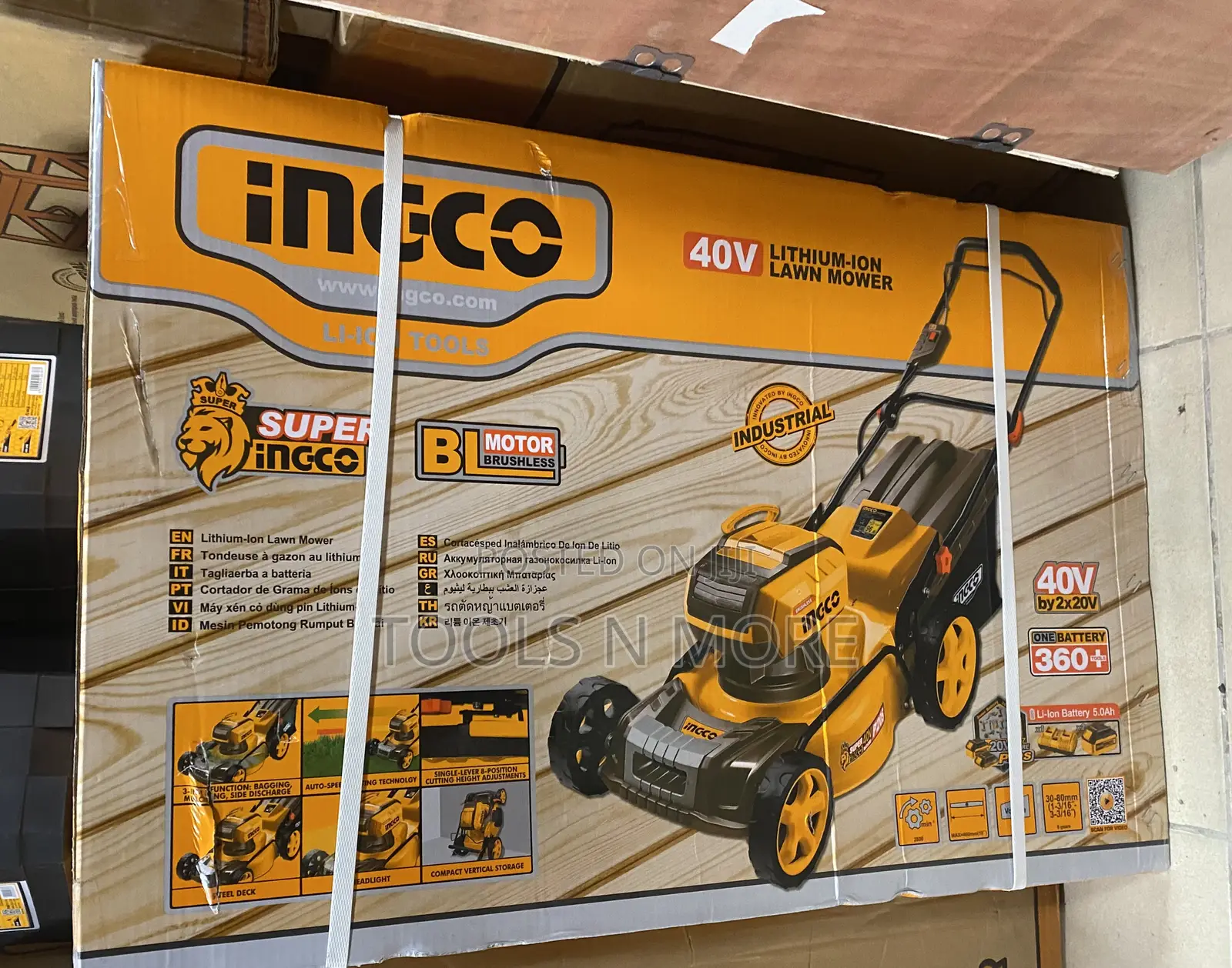 INGCO Brushless 18” Cordless Lawn Mower (With Battery Set)