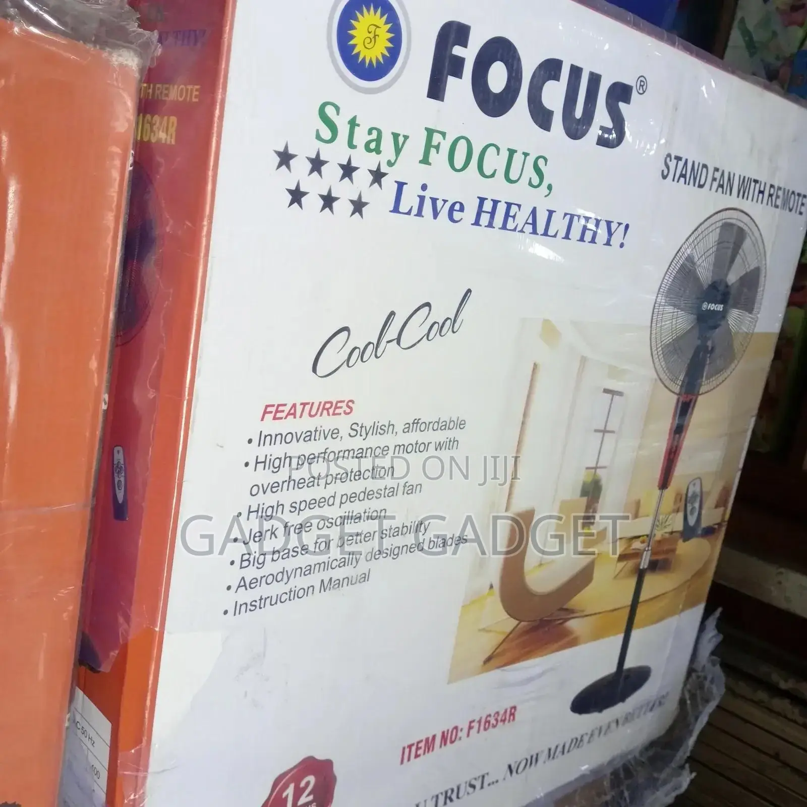 Focus Standing Fan With a Remote