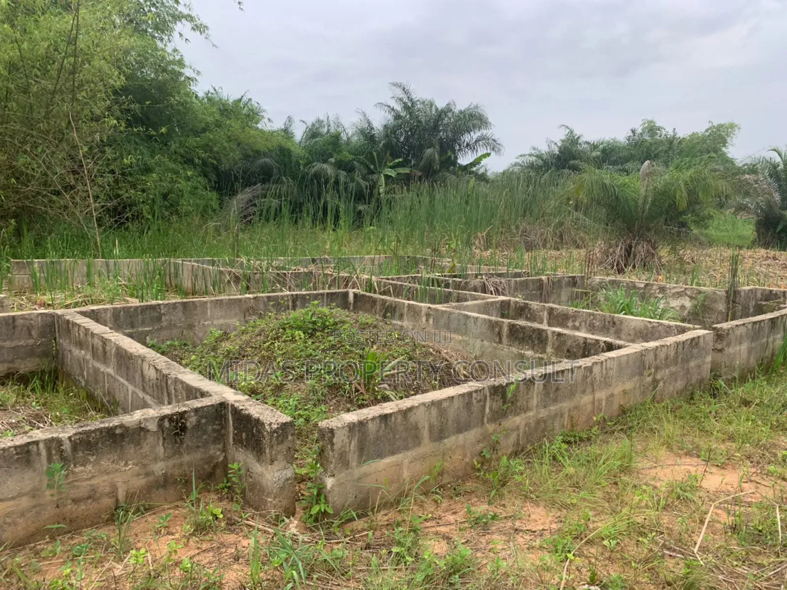 35x100ft Land With Footings for Sale at Samsam in Amasaman Land & Plots for Sale, Midas