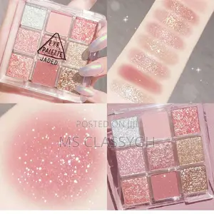 JADED Jiada 9-Color Eyeshadow Palette Ins Super Hot Glitter