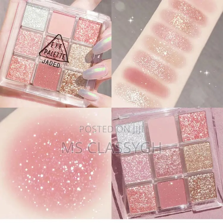 JADED Jiada 9-Color Eyeshadow Palette Ins Super Hot Glitter