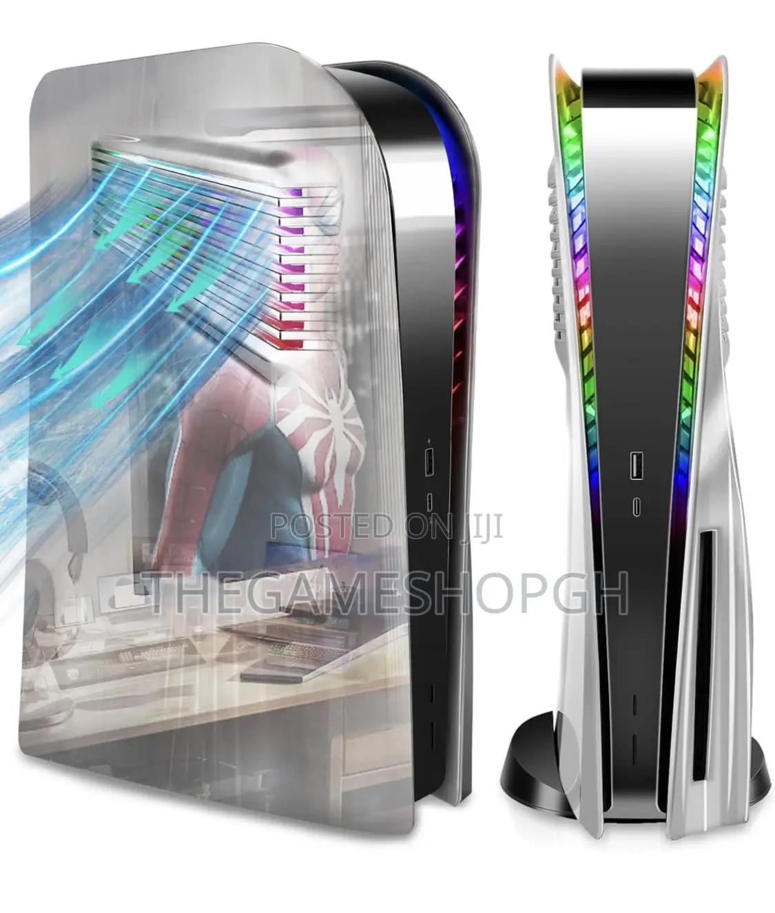 Ps5 Face Plates With Cooling Vent and RGB Led Light