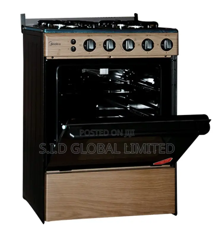Genuine MIDEA-4-BURNER-GAS-COOKER-WITH-GRILL-BMG6060-WD