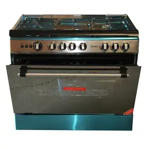 Original Midea 5 Burner Gas Cooker With Oven 36lmg5g027-Silv