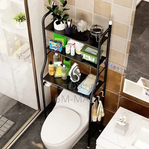 Black Foldable Toilet Rack
