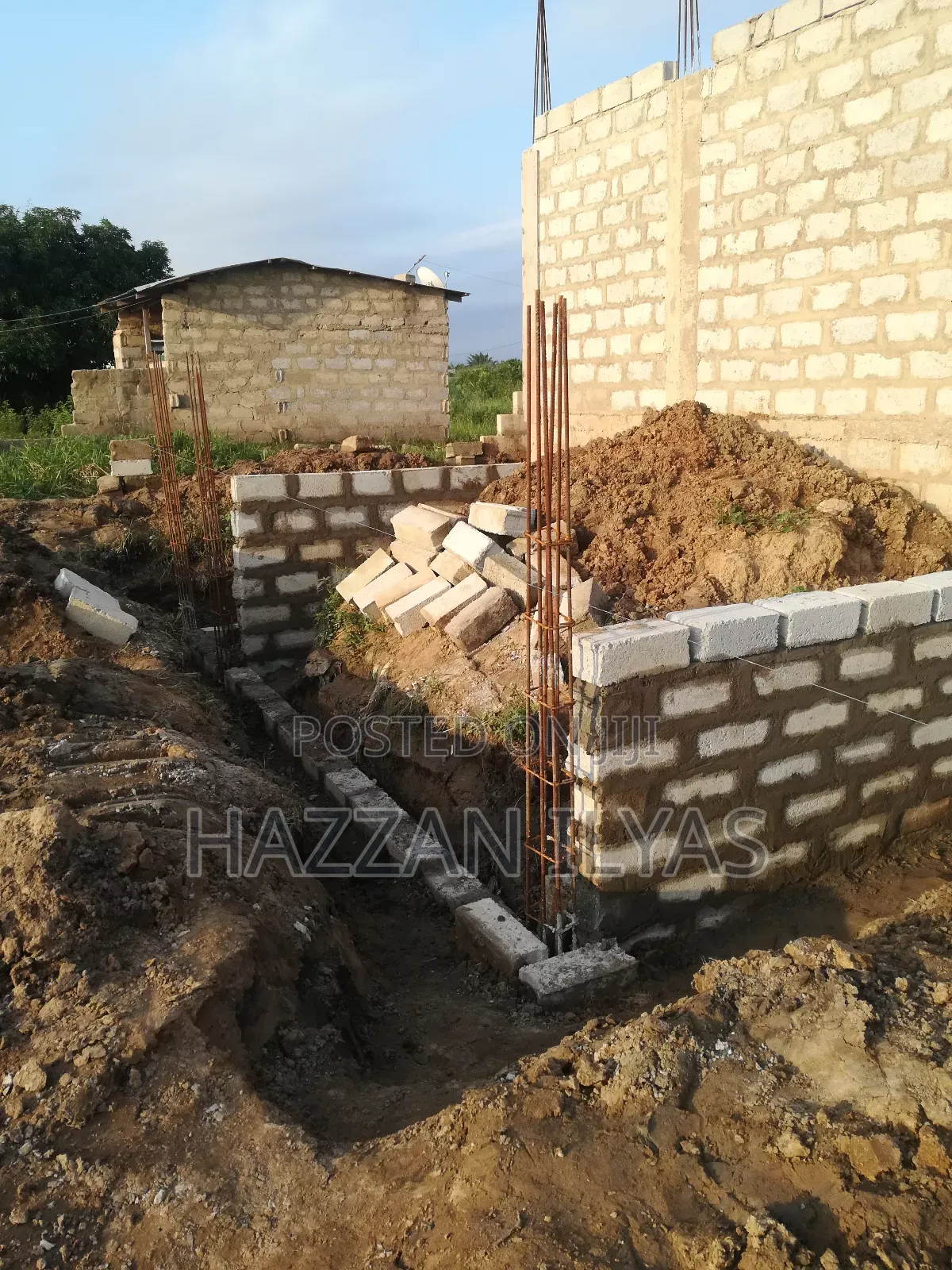 Story Building Foundation Block Laying and Many Mason Work