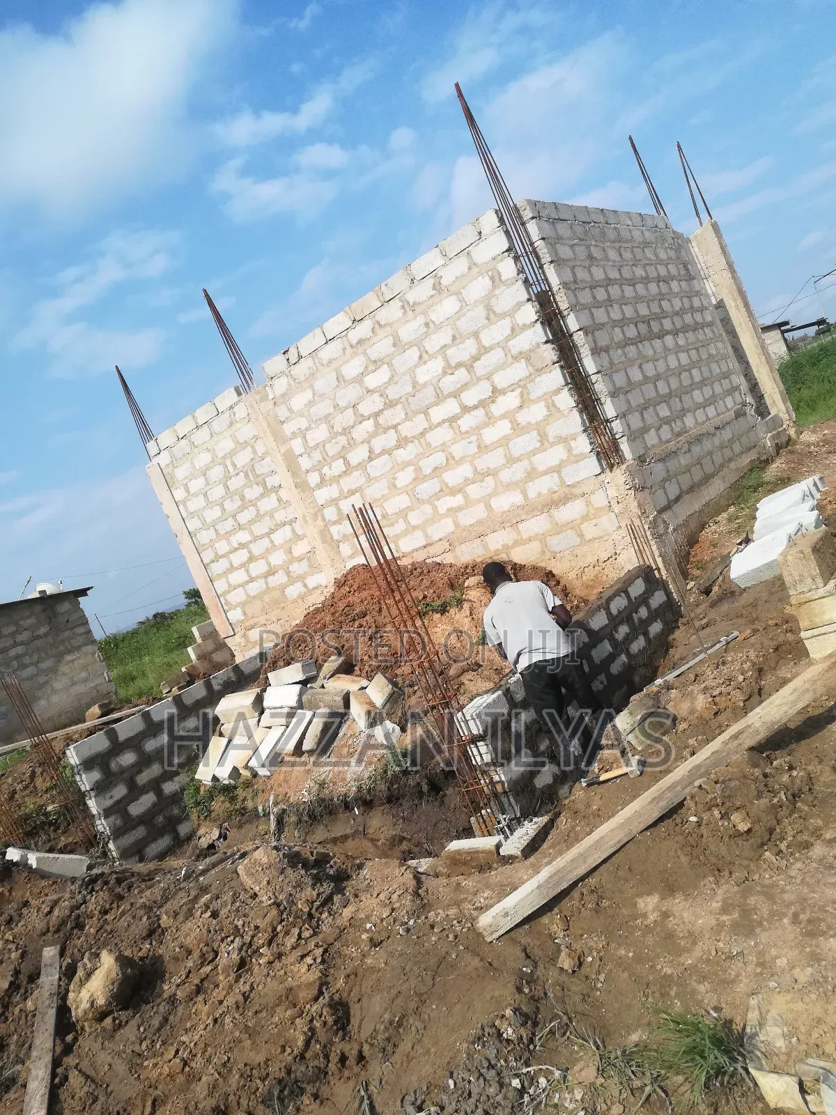 Story Building Foundation Block Laying and Many Mason Work