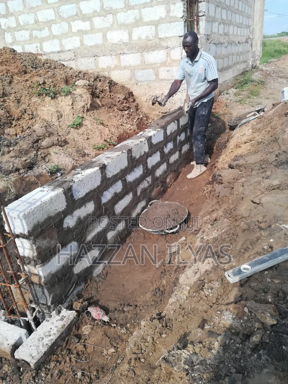Story Building Foundation Block Laying and Many Mason Work