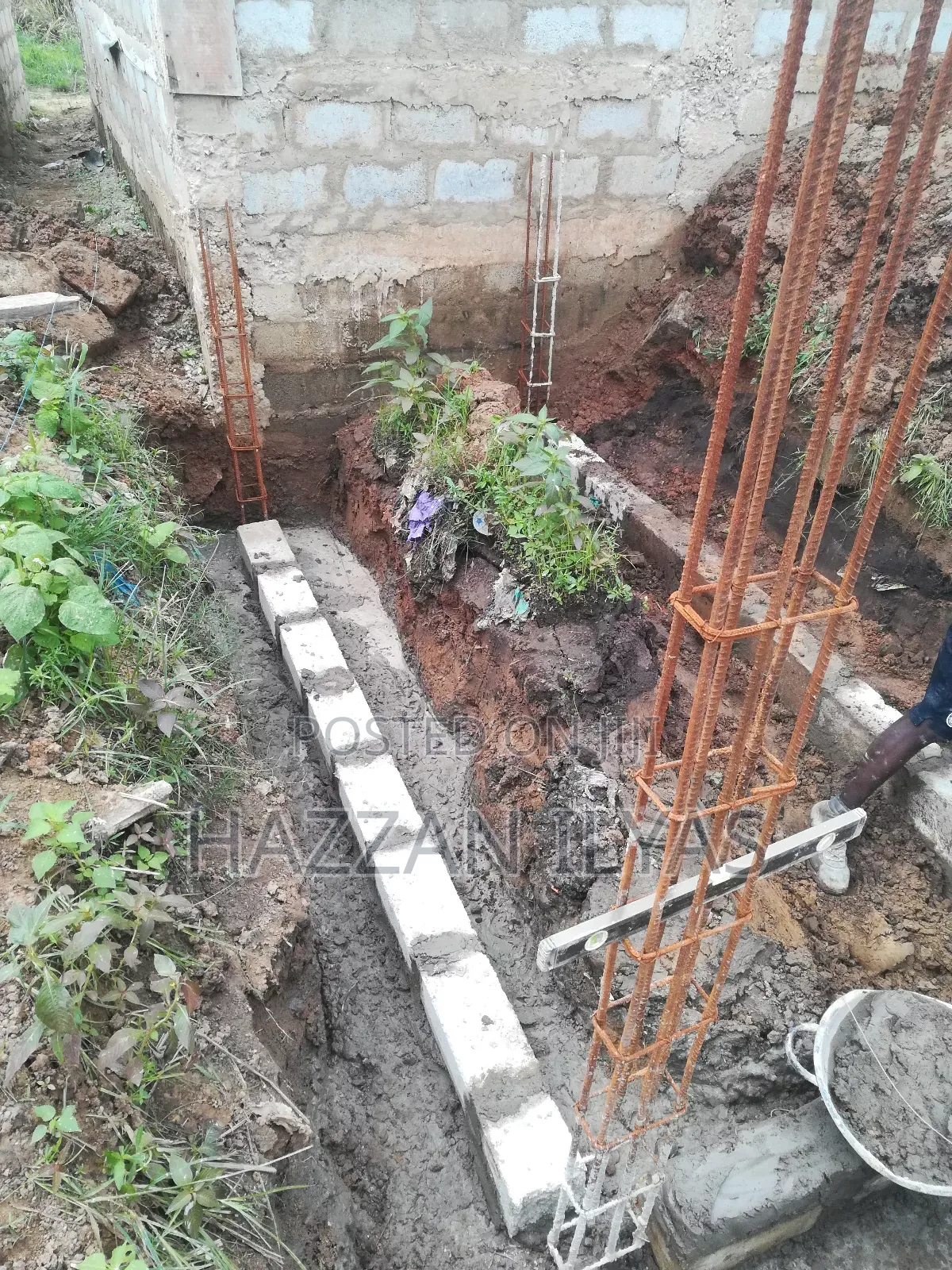Story Building Foundation Block Laying and Many Mason Work