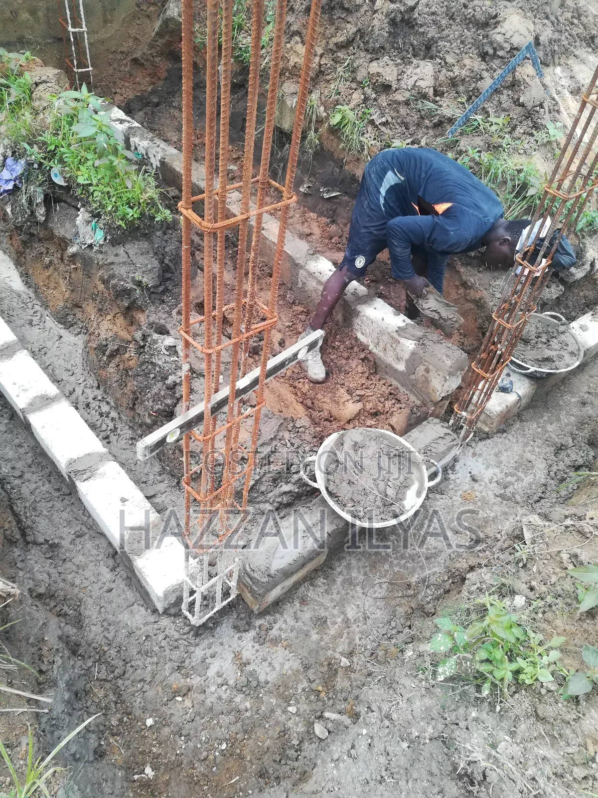 Story Building Foundation Block Laying and Many Mason Work