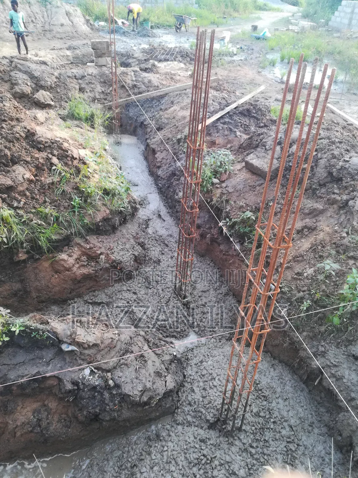 Story Building Foundation Block Laying and Many Mason Work