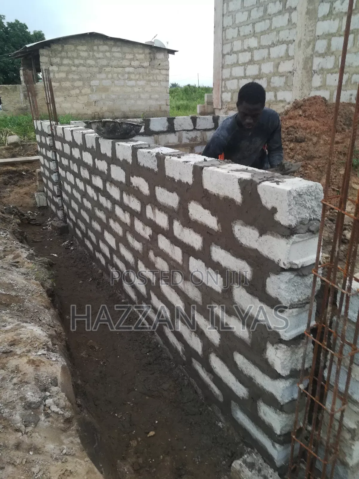 Story Building Foundation Block Laying and Many Mason Work