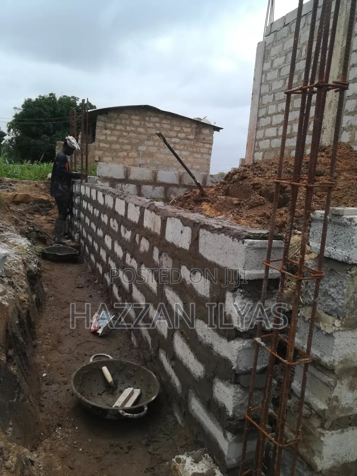 Story Building Foundation Block Laying and Many Mason Work