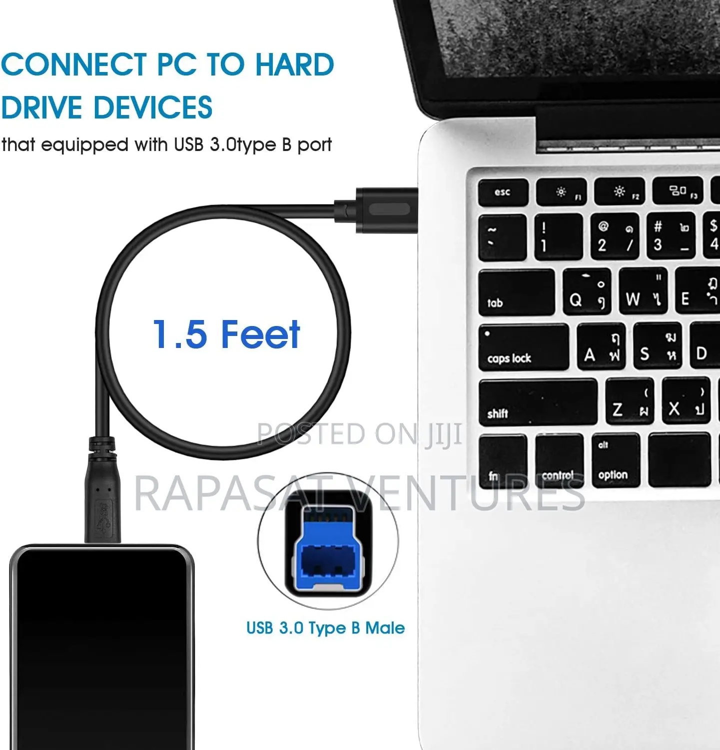 USB 3.0 a Male to B Male Cable 1.8m