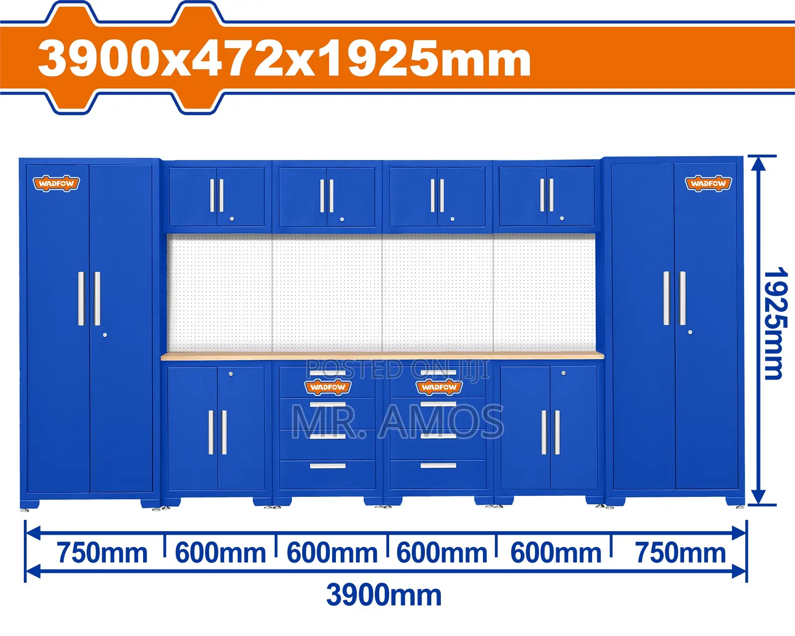8pcs Heavy-Duty Modular Garage Cabinets - Wcs3a08