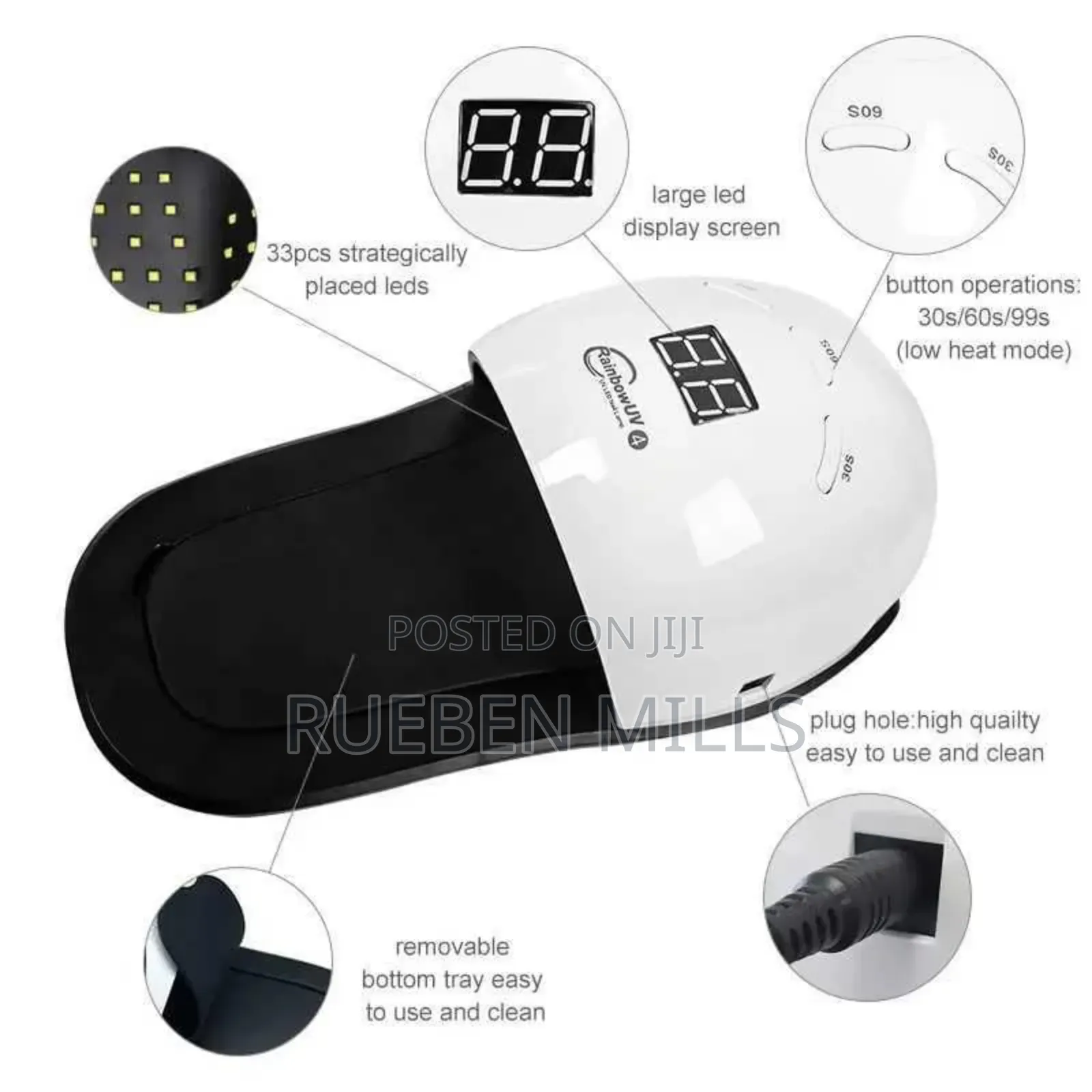 Multipurpose Foot and Hand Nail Dryer 2-in-1 UV LED Lights