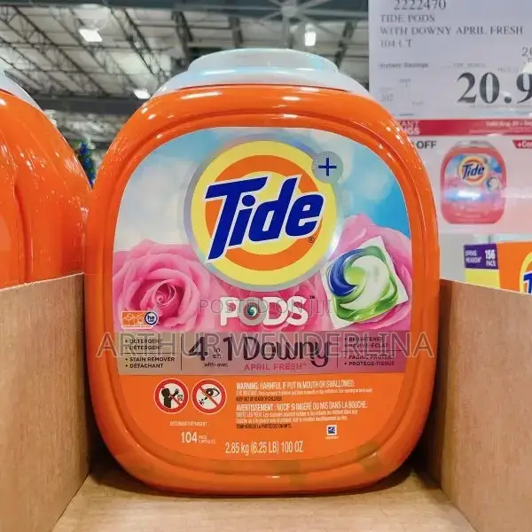 Tide Pod 4 In 1 With Downy HE Lundry Detergent Pod.104count