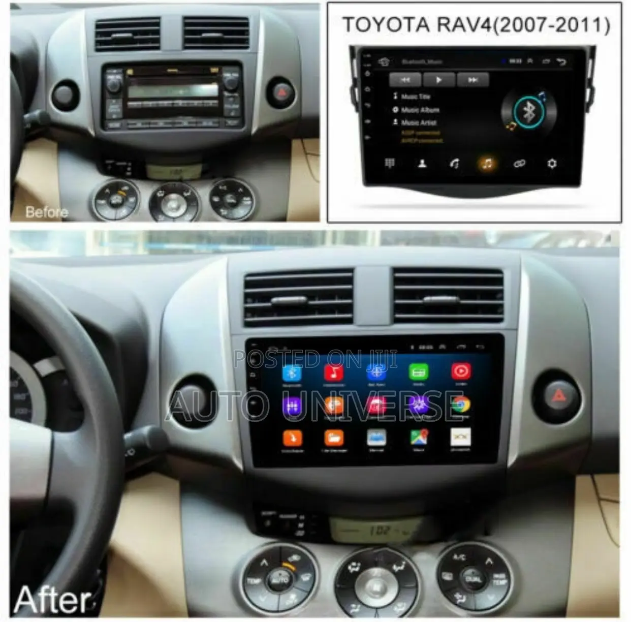 Toyota Rav 4 2008 to 2012 Android Screen
