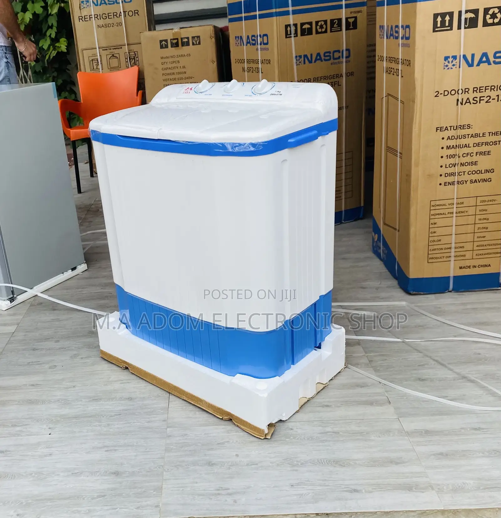 Semi-Automatic Zara 7kg Twin Tub Electric Washing Machine.