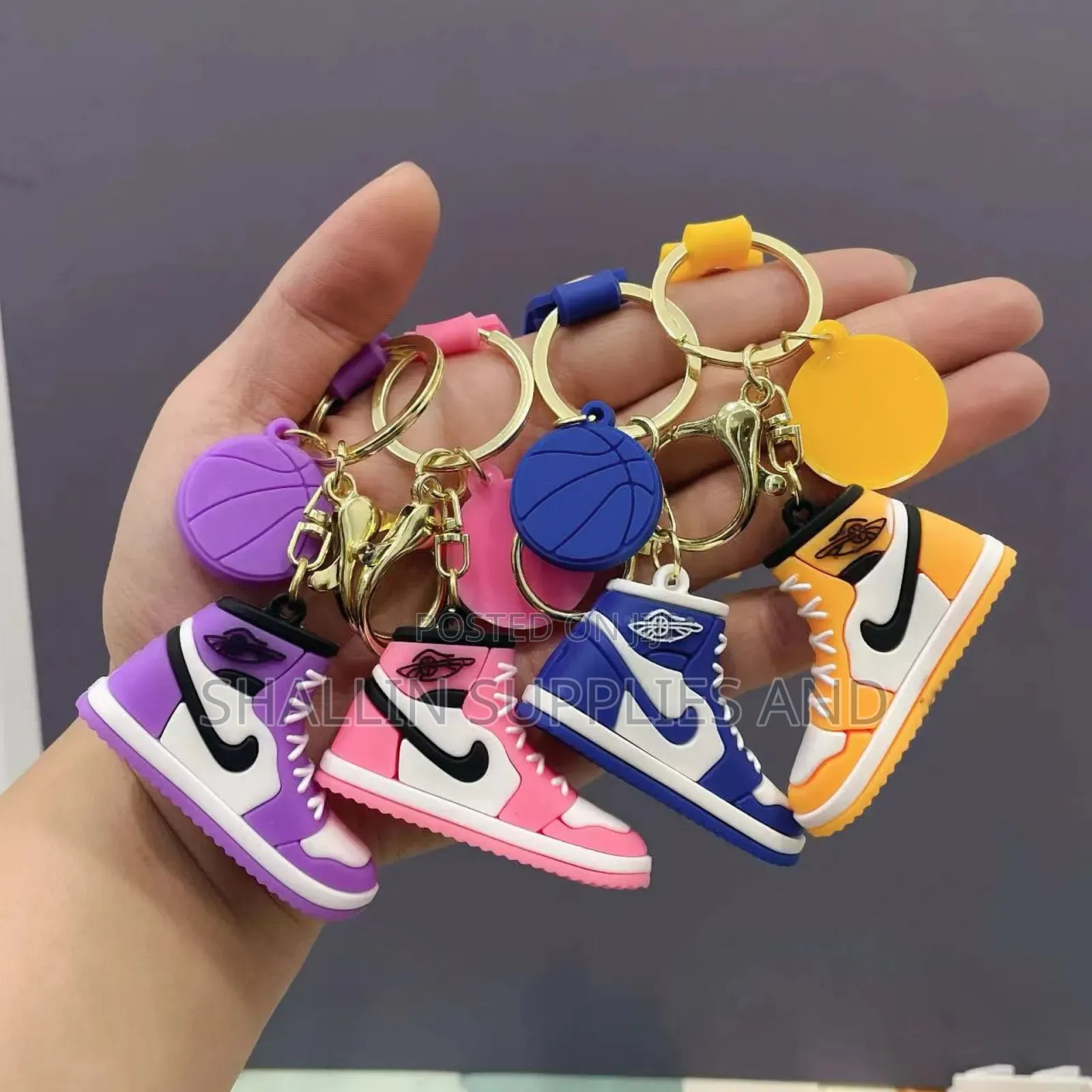 3D Cute Sneaker Design Key Holder With Loop and Hook Key