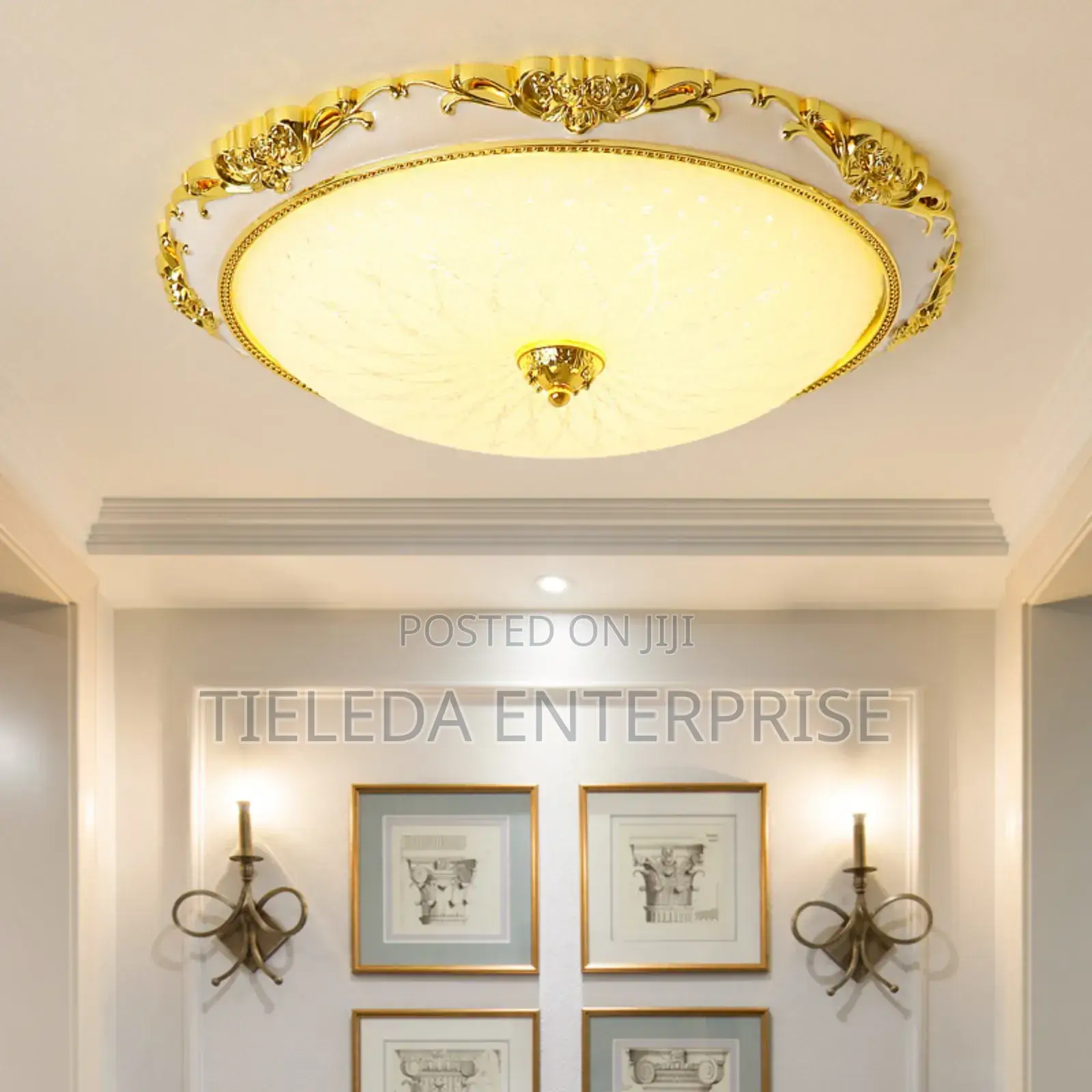 European Glass Ceiling With E27 Bulbs