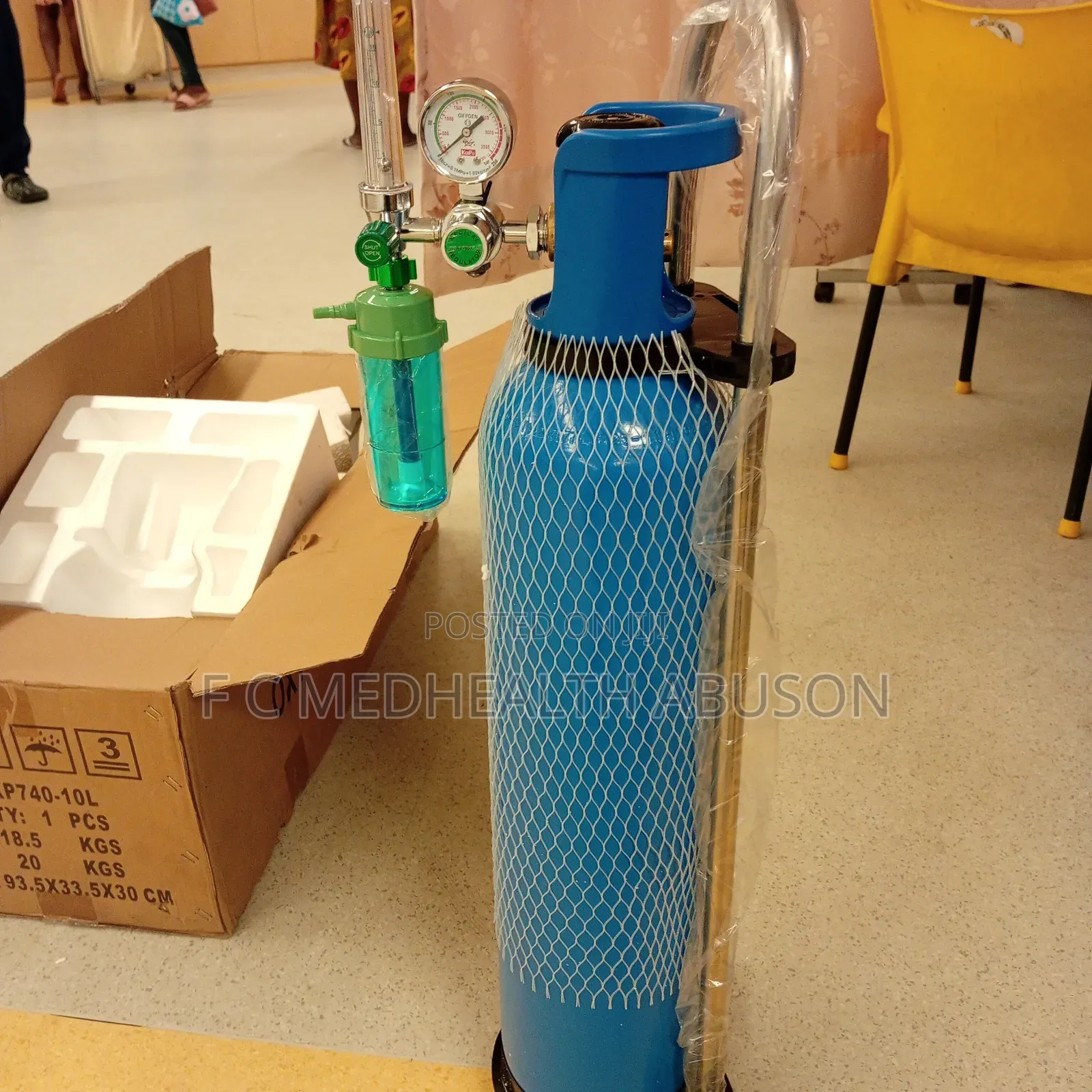 Oxygen Cylinder 10liters With Trolling Nd Regulator