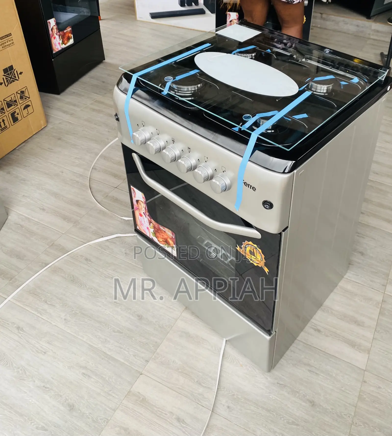Reliable Ferre 60x60 Oven and Grill 4 Burner(Smart)Gray