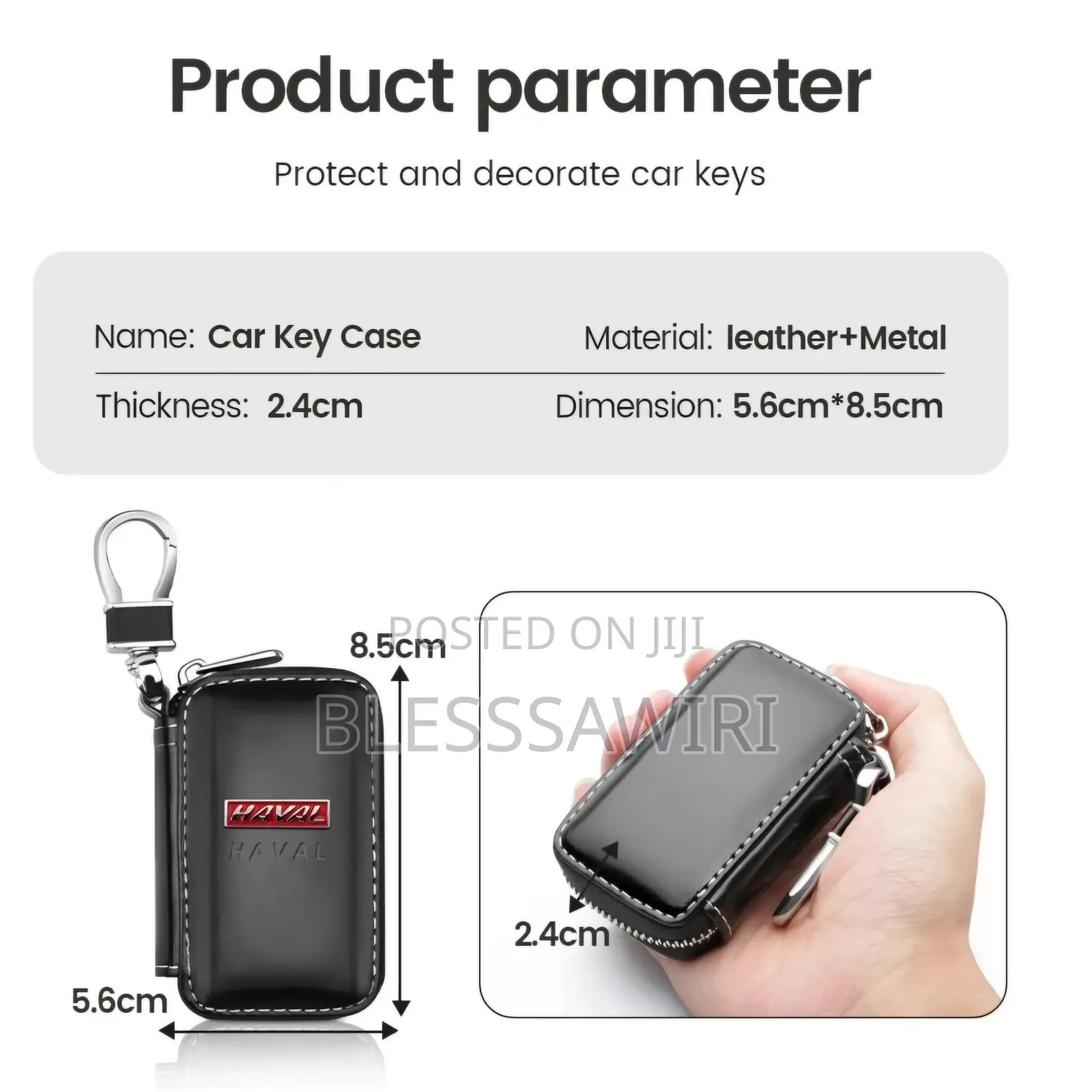Car Pure Strong Leather Key Case Wallet