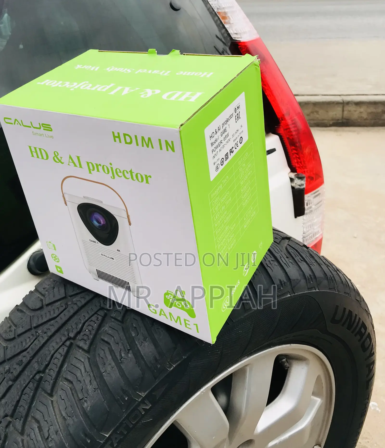 Durable Calus Hd AI Projector(White)