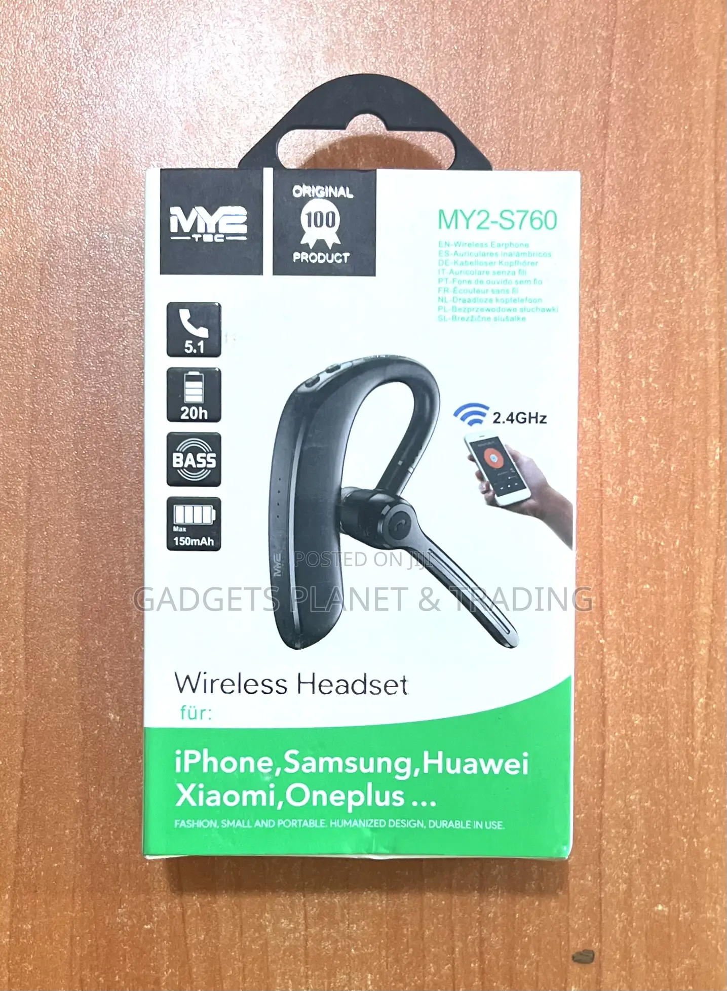 My2 Tec Bluetooth Wireless Business Handsfree Headset - S760