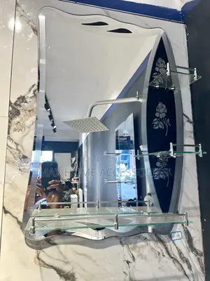 Black Shelf Mirror