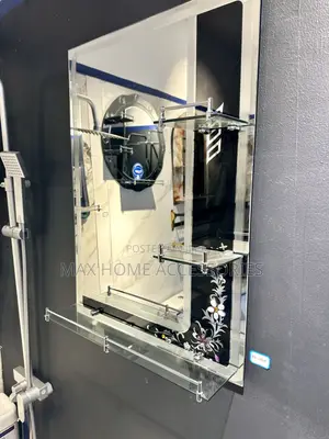 Black Shelf Mirror