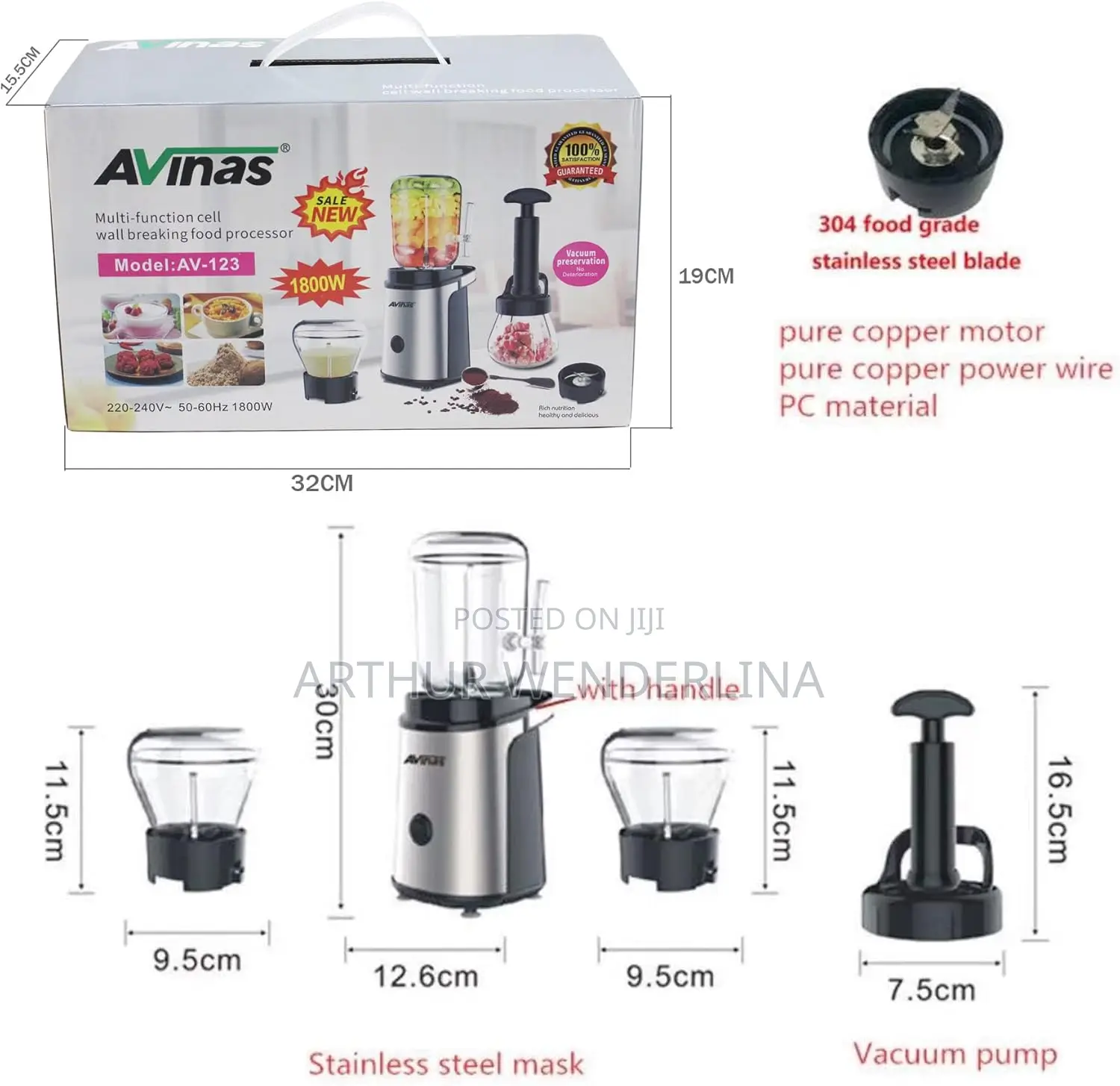 Avinas Multi-function Wall Breaking Food Processor