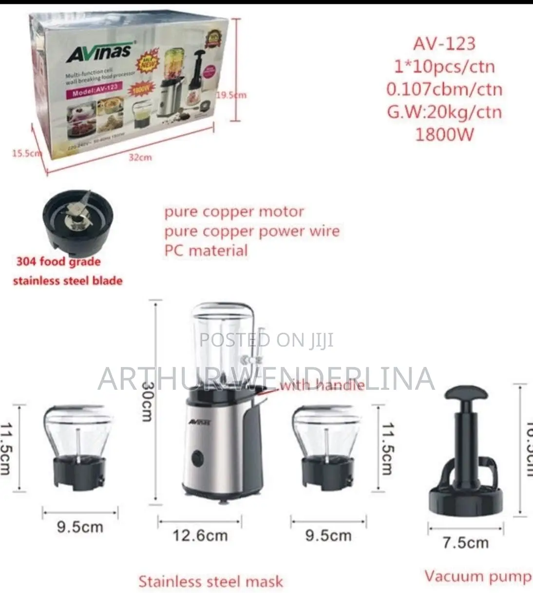Avinas Multi-function Wall Breaking Food Processor