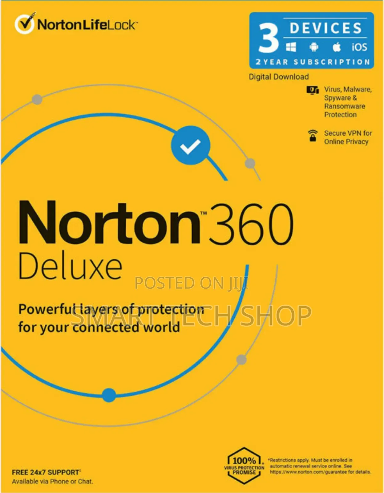 Norton Security Deluxe (3 Pc 1 Year Bind Account+Key)
