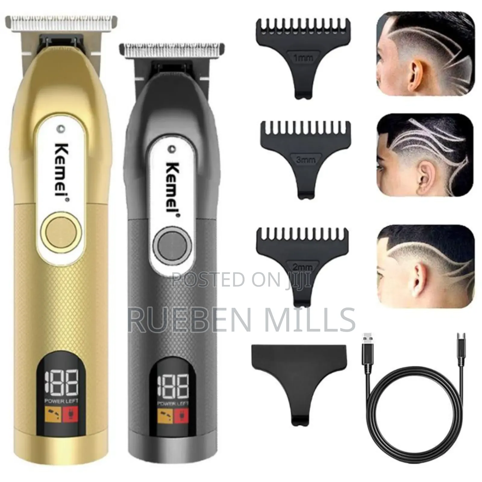 High Grade Kemei KM-1760 Cordless Beard Trimmer Machine