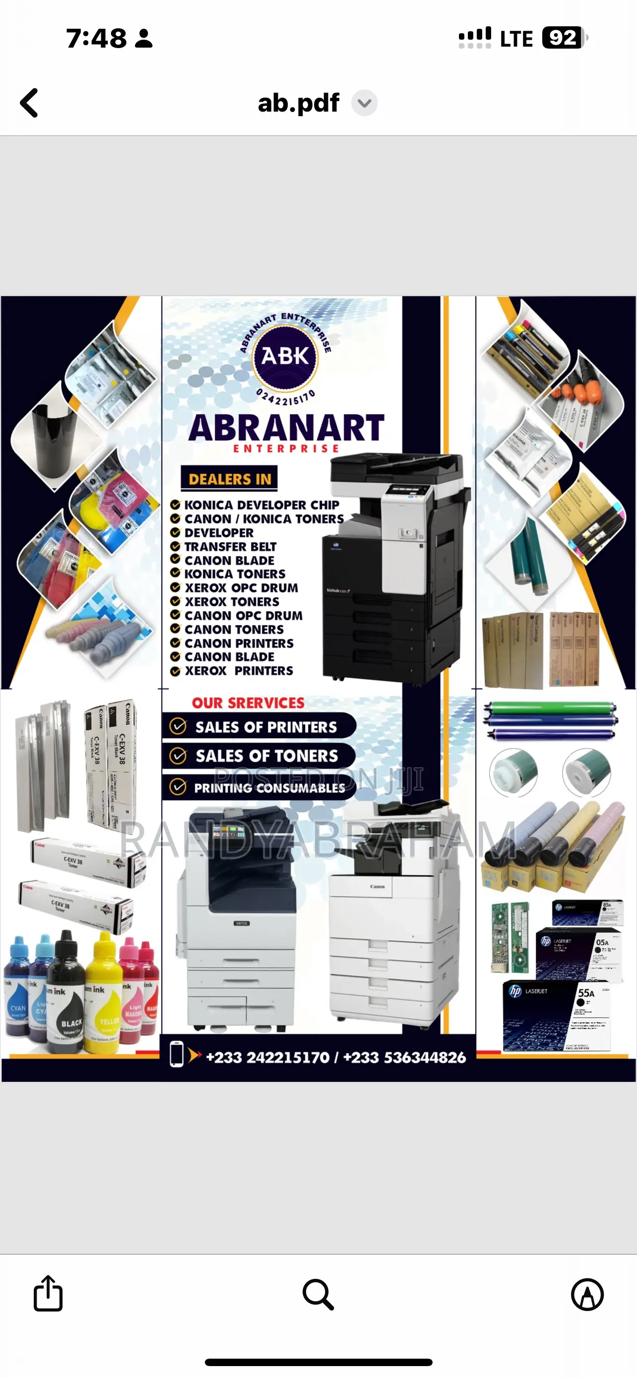 Canon, Xerox , Konica , Toners , Developers , Drum, Blade ,