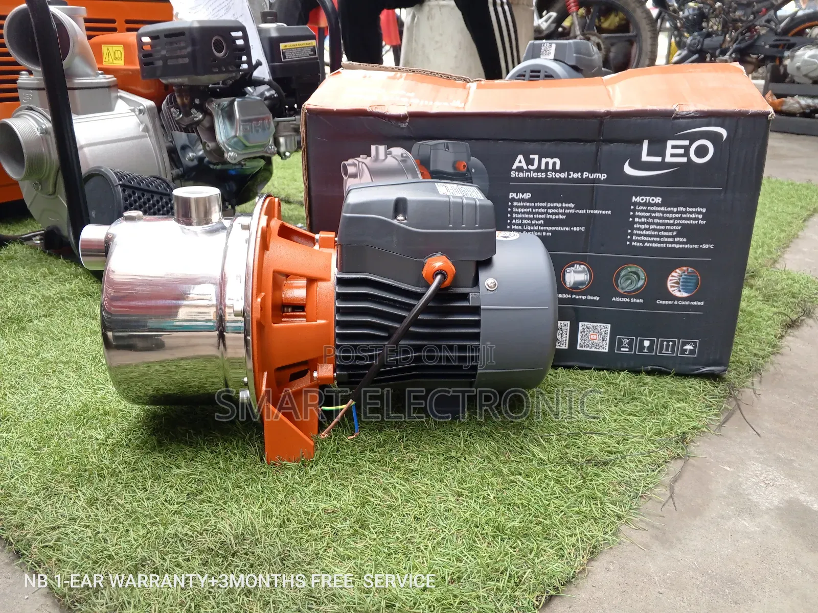 Leo Water Pump- 1.0hp- Stainless- Jet Water Pump Low Noise
