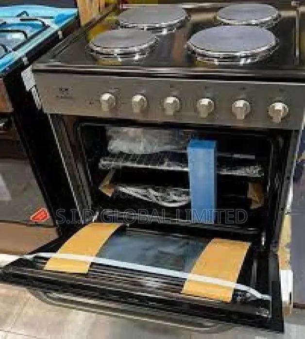 Original MIDEA-4-BURNER-GAS-COOKER-BLACK-MIRROR-SP5055T082-B