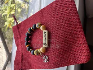 Engraved Customized Beaded Bracelet